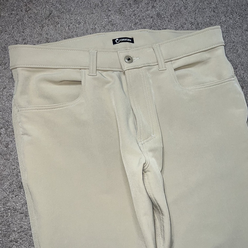 Origin‎ USA Men's Tapered Stretch Woven Travel Pants 36x32 Beige